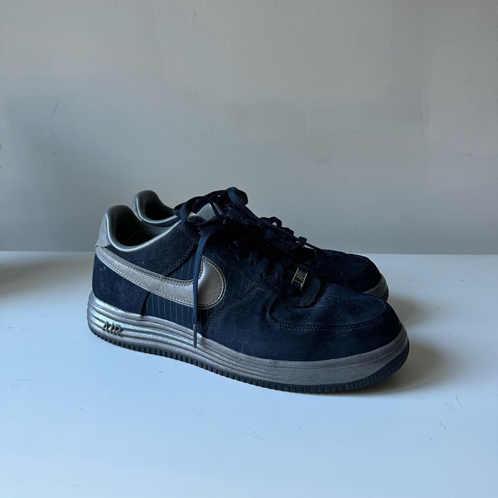 Nike Air Force 1 blue and silver